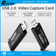 Rovtop 60fps Video Nhỏ Gọn Thẻ Chụp USB 2.0 3.0 1080P HDMI Video Grabber