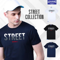 เสื้อยืด AQUANINE เสื้อยืดผู้ชาย Tshirt men รุ่น STREET ( เสื้อยืดสีกรม ) ลิขสิทธิ์แท้