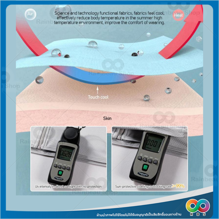 rbs-เสื้อกันยูวี-เสื้อกันแดด-แจ็คเก็ต-ice-silk-ผ้ายืดหยุ่น-ระบายอากาศได้ดี-ป้องกันรังสียูวี-ทรงเกาหลี-แบบมีฮู้ด-สำหรับ-ออกกำลังกาย