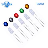 50PCS 5mm Diffused LED Diode Light Emitting Diodes Kit High Intensity Multicolor Bright Lighting Bulb Electronic Components Lamp Electrical Circuitry