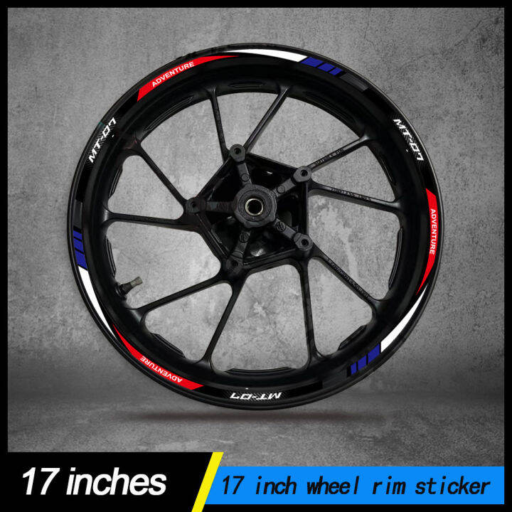 YAMAHA MT 07 MT07 Motorcycle Wheel Sticker Rim Hub Reflective Decals ...