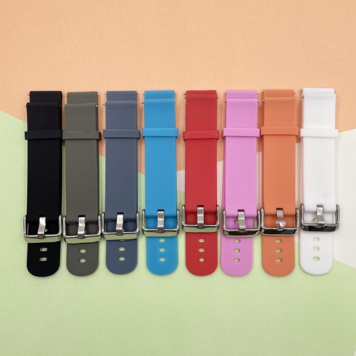 newสายงเรียบ-หัวเข็มขัดเงิน-สีใหม่-ใช้ได้กับ-smart-watch-dt96-p80ใช้ได้กับ-huawei-xiaomi-garmin-ขนาด20mm-sาคาต่อชิ้น-เฉพาะตัวที่ระบุว่าจัดเซทถึงขายเป็นชุด