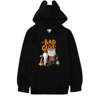 [ในสต็อก] The Bad Guy-S แขนยาวฤดูใบไม้ร่วงสาวสบายๆเสื้อผ้าเด็กชุดการ์ตูนผ้าฝ้ายผสมอะนิเมะ H Oodies ชายหญิงเสื้อสวมหัวด้านบน