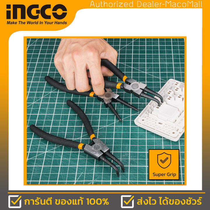 ingco-คีมถ่างแหวนปากตรง-ขนาด-7-นิ้ว-hccp011801-ใช้สำหรับถ่างแหวนล็อคชิ้นนงาน-แบบปากตรง-180-องศา-ปลายหัวขนาด-1-8-มม-ด้ามยางจับถนัดมือ