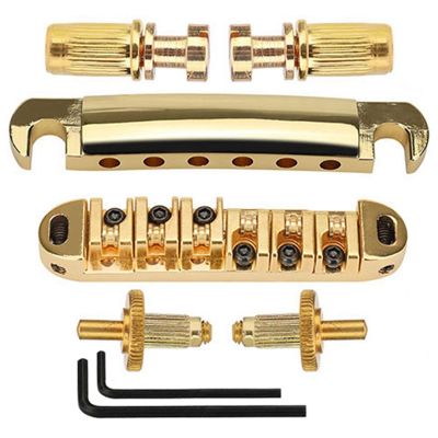 1 Set Of 6 Strings Guitar Tune-O-Matic Bridge and Tailpiece with Posts for Les Paul SG LP Electric Guitar