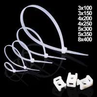 100pcs 50pcs 3x100/150 4x200/250 5x300/350 8x400 Network Wire Nylon Plastic Self-locking Cable Zip Tie