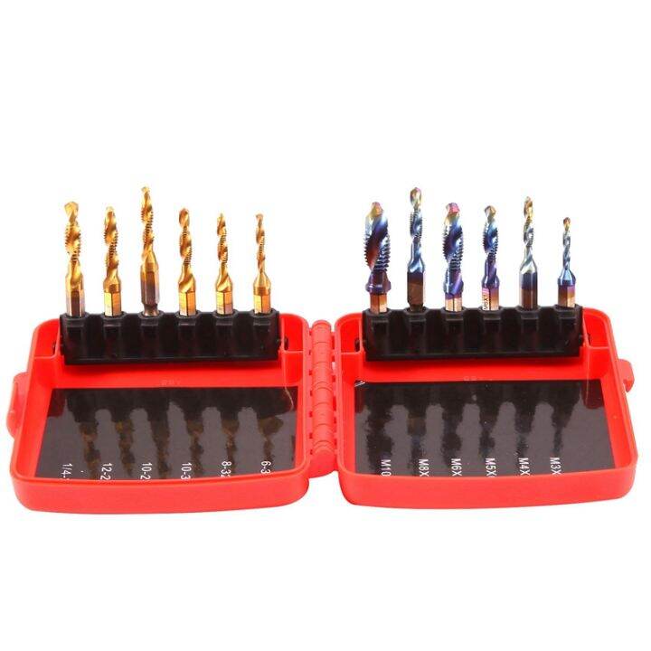Combination Drill Tap & Tap Bit Set Titanium Coated Screw Tapping Bit