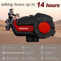 Hysnox HY-01 1000M Intercom Helmet Waterproof Bluetooth Headset 3-Ways 14 Hours Talking FM Radio Interphone