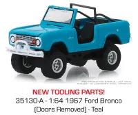 GreenLight 1:64 1967 Ford Bronco Blue Alloy toy cars Metal Diecast Model Vehicles For Children Boys gift hot