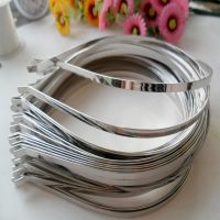 【YF】 20pcs 1.2mm 3mm 5mm 7mm 10mm Metal Hairband Wholesale Crafts Headband Silver Gold Black Hair Hoop for Jewelry Girls Headwear