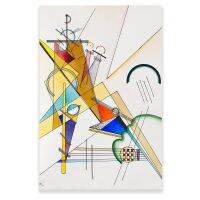 Wassily Kandinsky-Gewebe 1923โดยโปสเตอร์ Kandinsky-ศิลปะบนผืนผ้าใบสำหรับติดกำแพงภาพวาดการทำสำเนานามธรรมที่มีชื่อเสียงคลาสสิกสำหรับตกแต่งบ้านไม่ใส่กรอบ (Gewebe 1923,12x1 8in/30X45Cm)