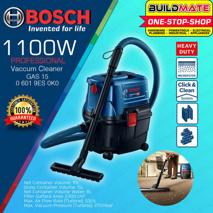 Bosch Professional 1100W Heavy Duty Industrial 15L Vacuum Cleaner GAS