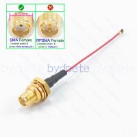 MHF4 WFL w.FL female to SMA Female Bulkhead D-Cut Waterproof 0.81mm RED jacket Cable Kalbe Coax Pigtail Coaxial RF 50 Ohms 50ohm