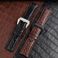 Crocodile Leather watchband for Panerai watch strap Leather Mens fat sea PAM111 PAM441 wristband 22mm 24mm 26mm mens bracelet