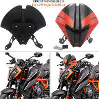 สีดำสีส้มสำหรับ1290 Super SuperDuke R 2020 2021รถจักรยานยนต์ Fly Screen ด้านหน้ากระจกหน้ารถกระจกหน้ารถ Airflow Wind Deflector