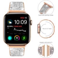 สายนาฬิกาสเตนเลสสตีลเพชรสำหรับนาฬิกา Apple ซีรีส์6 SE 5 4 3 2 1สำหรับ Apple Watch 38mm 42มม. 40มม. 44มม. อุปกรณ์สายรัดข้อมือ