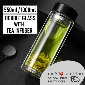 Cute Creative Transparent Bubble Tea Insulation Hot Water Bottle Tea Water  Separation Glass Thermos Bottle Tea Infuser Drinkware