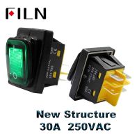 30A 250VAC Waterproof KCD4 Rocker Switch on off DPST rocker switch IP67 switch on off on with LED lamp illuminated