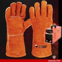 JASIC Welding Glove ถุงมือเชื่อม ถุงมือหนัง ถุงมือกันความร้อน ถุงมือ Jasic ขนาดความยาว 14 นิ้ว สินค้าของแท้ พร้อมส่ง