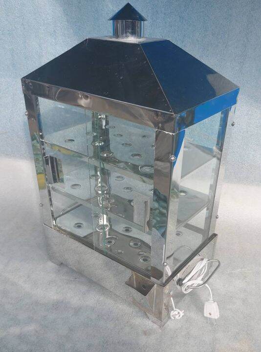 STAINLESS HEAVY DUTY ELECTRIC STEAMER 3 LAYER WITH FREE HEATER AND