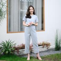 prettythingonme (preorder) Bitty Tiny Pant – สีBlue-Grey กางเกงทรงบอย มีกระเป๋าด้านหน้า2ข้าง ผ้าญี่ปุ่น ผ้าใส่สบาย พลางหุ่น ทรงสวย มีหลายสี