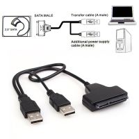 USB ขายดี2.0 SATA 7 + 15Pin เป็น USB 2.0สายอะแดปเตอร์สำหรับ2.5 HDD ฮาร์ดดิสก์สำหรับแล็ปท็อปไดรฟ์ทิ้ง