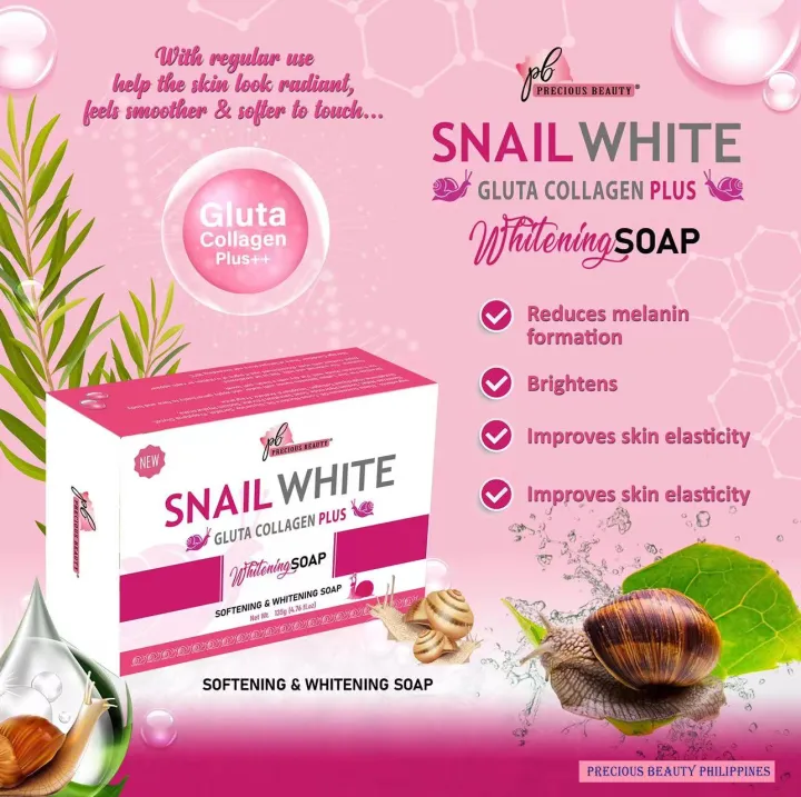 Savon Snail White Thaïlandais au Collagène Glutathion