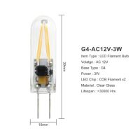 【✲High Quality✲】 zao063669 G4 Anblub 3W 6W ไส้หลอด Cob โคมไฟ Led Ac Dc 12V สปอตไลท์เปลวไฟไม่กระพริบสำหรับไฟชุดโคมไฟระย้า Lamparas