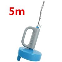 1PCS Kitchen Toilet Sewer Blockage Hand Tool Pipe Dredger Drains Dredge Drill-Powered Extendable 5 Meters Spring Random Color Traps Drains