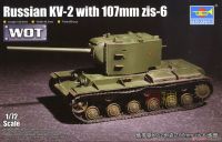 1: 72 Russian Kv - 2 Heavy Tanks Military Assembled Plastic Chariot Model Military Vehicles 07162