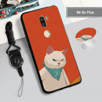 ?เคสซิลิโคนป้องกันเต็มรูปแบบใหม่ Xiaomi Mi 5S Plus/Redmi 9/Redmi 9A/Redmi 9C/Redmi Note10 5G ฝาครอบโทรศัพท์มือถือนิ่มลายการ์ตูนมีสายรัดและเชือกเหมือนกัน