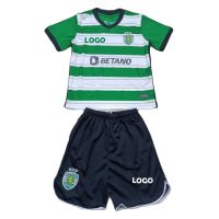 shot goods 2-13 Years Kids Set Sporting Lisbon Shirt 2022-23 Home Kit Boys Girls Football Jersey Pants