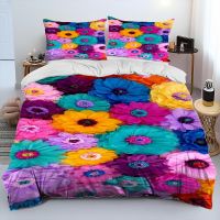 Caldwelllj Nordic Sun Flower Daisy Comforter Bedding SetDuvet Cover Bed Set Quilt PillowcaseKing Queen Size Adult Child