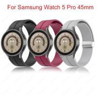 【CHUYANG SHOP】   สายรัดซิลิโคนเดิมสำหรับ Samsung Watch 4/5 40 44มม. นาฬิกา5 Pro 45มม. วงหัวเข็มขัดแม่เหล็กสำหรับ Galaxy Watch 4คลาสสิก42 46มม