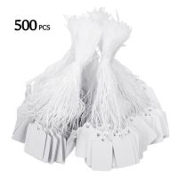 Pack of 500 Mini Tags Hanging Sign Pricing Product Clothing Hanging Tags White Tags Label Sign with String Labels