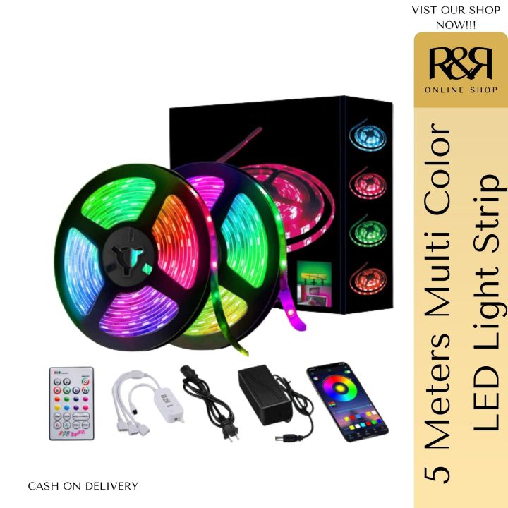 5 Meters Multi Color Led Light Strip With Remote Control And 220 Volts  Adaptor,Ceiling Light,Multi Colored Led,Led Ceiling,Room Decoration,Led  Lights Room,Led Strip Light For Room,Led Light Decoration,Led Light,Lights  For Room,Ceilling Decoration ...