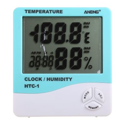 เครื่องวัดอุณหภูมิดิจิตอลไฮโกรมิเตอร์ Lcd นาฬิกาปลุกอุณหภูมิคู่ในร่มกลางแจ้ง