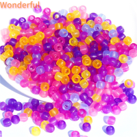 ?【Lowest price】Wonderful 100ชิ้นลูกปัดยูวีเปลี่ยนสีผสมสีเรืองแสงในลูกปัดสีเข้มเครื่องประดับทำสร้อยข้อมือสร้อยคอแบบทำมือ