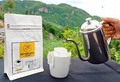 กาแฟสดดริปสำเร็จรูป (Drip Fresh Coffee) คั่วอ่อน (Light Roast) Phahee Mountain View Coffee กาแฟผาฮี้ พันธุ์อราบิก้า 100%(Singel Origin)