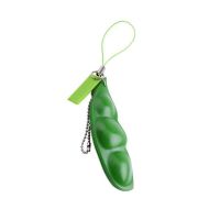 Funny Bean Expression Keychain Pendant Decompression Toys Fun Gadget for Autism Squishy Toys