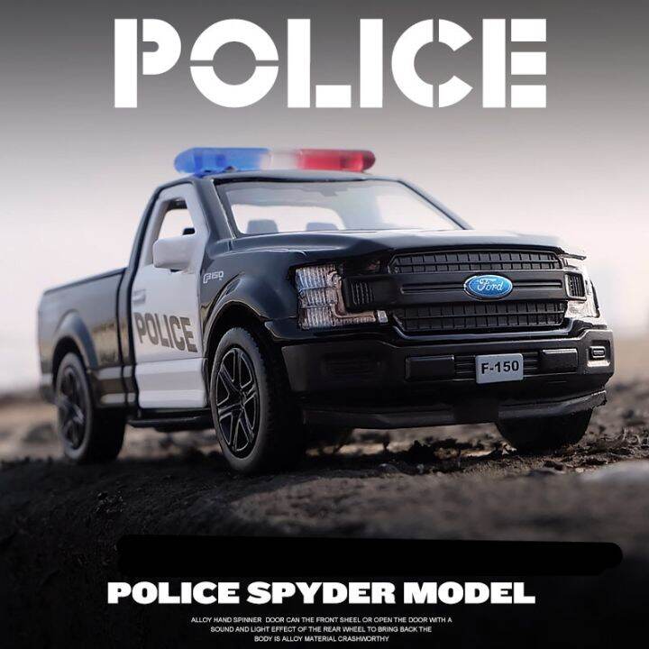 1:36 Ford Pickup Raptor Alloy Police Toy Car Model Diecast Simulation ...