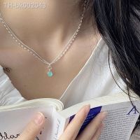 ✟ VENTFILLE 925 Sterling Silver Green Crystal Double Layer Necklace For Women Design Temperament Versatile Jewelry Gift Wholesale