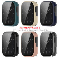 ฝาครอบป้องกันที่มีคุณภาพสูงเหมาะสำหรับนาฬิกา OPPO 3พีซีเคสแบบแข็ง + ฟิล์มกระจกนิรภัยสมาร์ทวอท์ชปกป้องเต็มจออุปกรณ์กรอบเคสใหม่