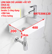 LAVABO MINI NHỎ Chậu rửa mặt lavabo chữ nhật treo tường hay đặt bàn 03NA