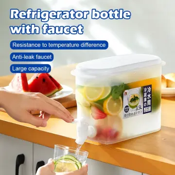 Refrigerator Cold Water Bottle 5L Cold Water Pitcher With Faucet