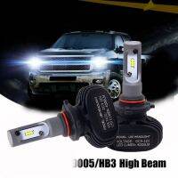 2Pc LED 9005หลอดไฟหน้า80W สำหรับ Chevy Silverado 1500 2011-15 6000K สีขาวไฟสูง