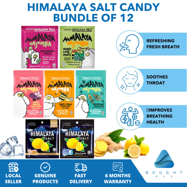 Big Foot Himalaya Salt Mint Candy Lemon Flavour 15g (48 Packs)