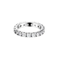 New 925 Sterling Silver Jewelry Sparkling Row Eternity Rings for Women Wedding Party Gift Bague Femme Wholesale