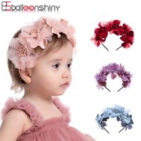 【cw】 BalleenShiny Baby Headband Baby GirlsHeadbandHair Accessories Kids Bridal Floral for 0-3years Child Photo Tools ！