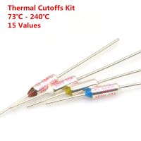 XMM-15 Values=75pcs Thermal Fuse 10a 250v Thermal Cutoffs 72c - 240c Degree Temperature Fuse 15 Values Each 5pcs Assortment Kit